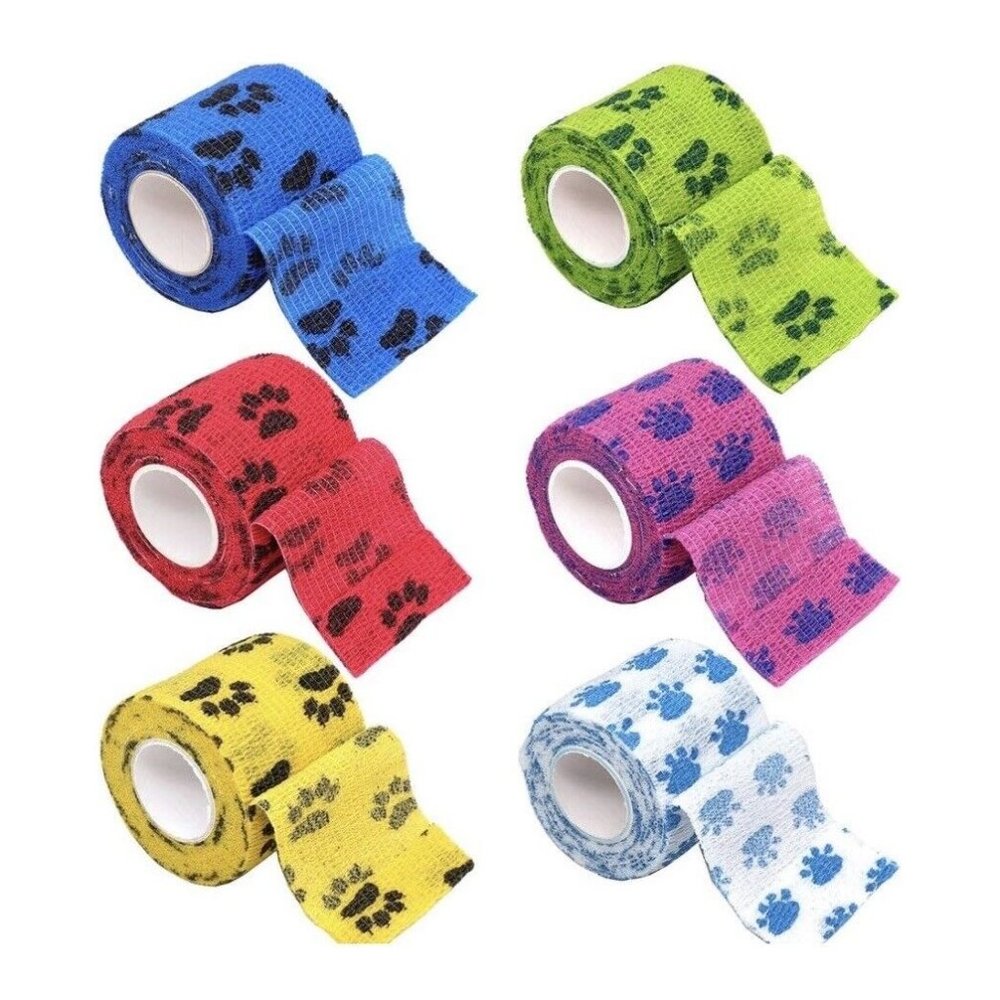 Cat Dog Bandage Self Adhesive Brand New 6 Rolls Pet Bandage First Aid Pet